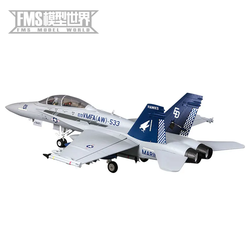 A-RC F/A-18F 90mm EDF RC プロポフルセット FMS RC Airplane 80mm F18 F-Hornet PNP Ducted Fan EDF Jet 6CH