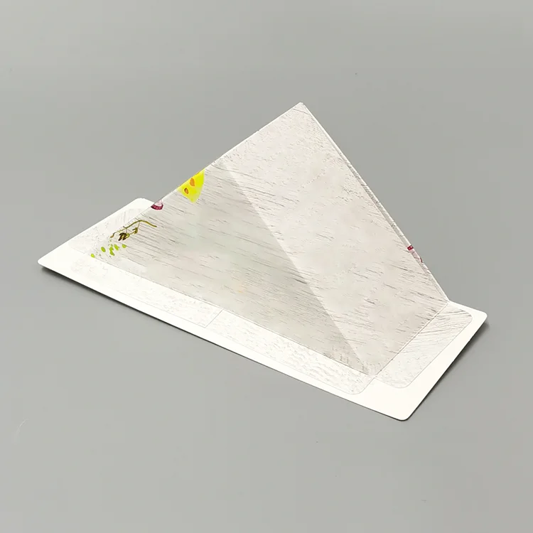 Wholesale Customized Printing Takeaway to Go Catering Food Grade Triangle Kraft Paper Sandwich Wedges Heat Seal Wrap Box