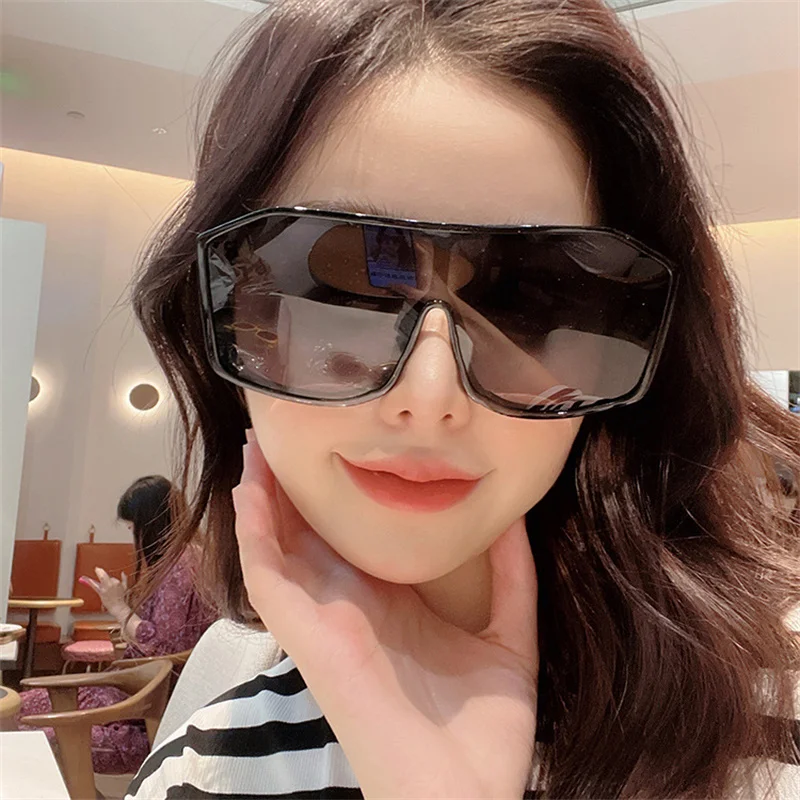 Korean Fashion Sunglasses Large Square Frame Uv400 Women Korean Design New Color