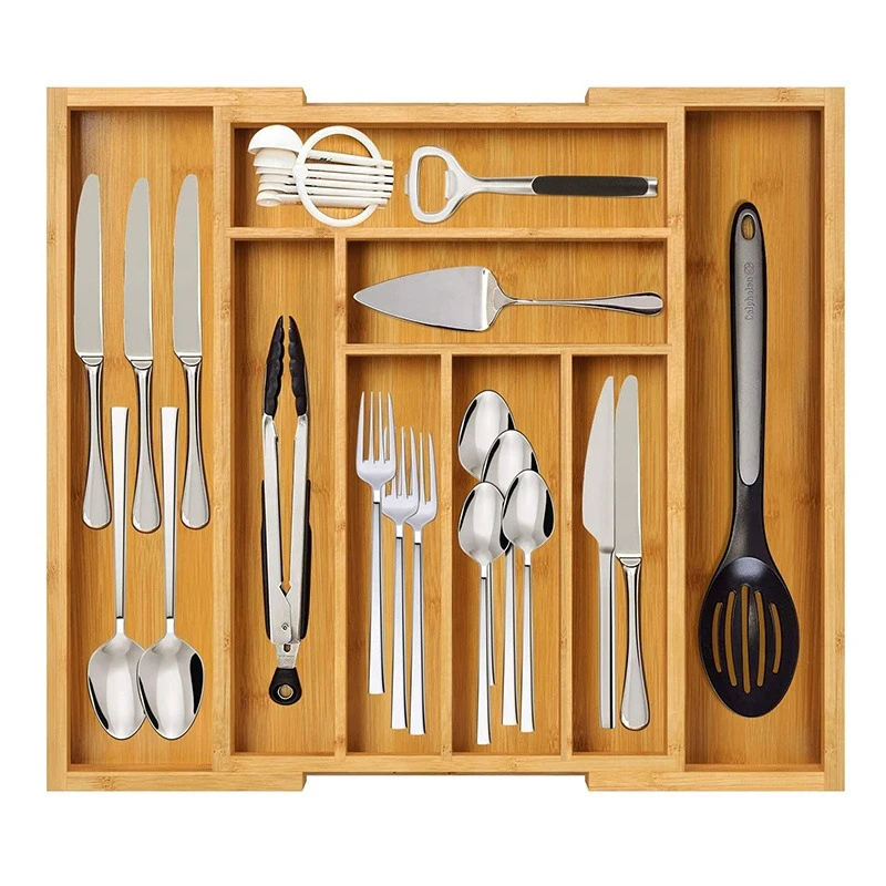 En Bois Extensible à Couverts Bambou Extensible Support Tiroir Rangement cuisine nouveau En Bois Extensible à Couverts Bambou Extensible Support Tiroir Rangement cuisine nouveau