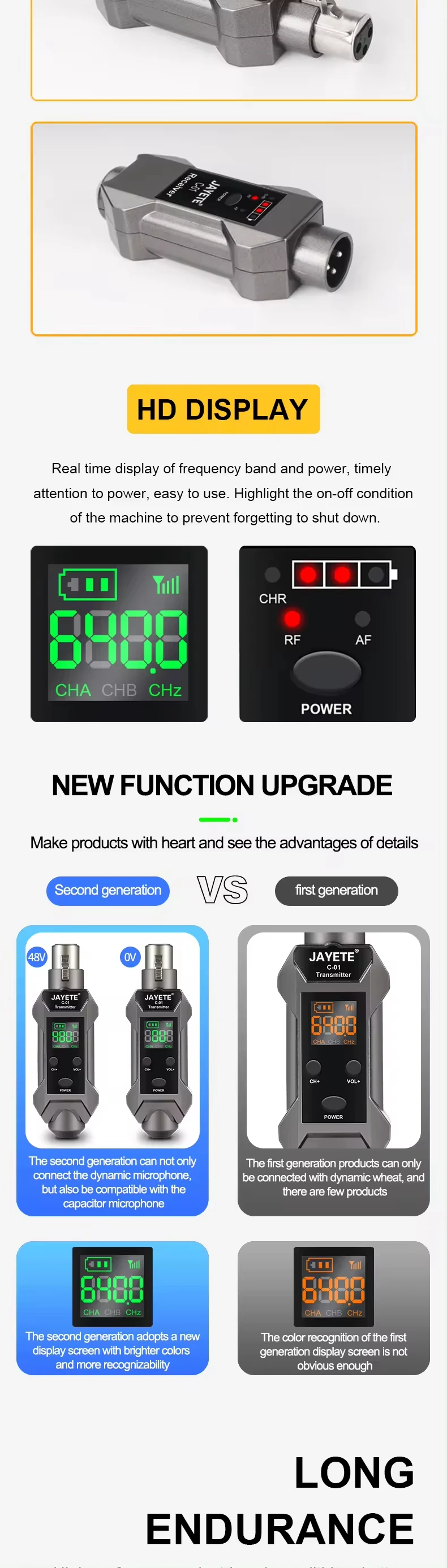 UHF Wireless Microphone Transmitter