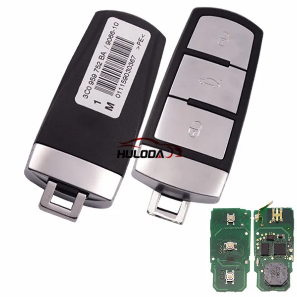 For VW Magotan keyless 3  button remote key  with 434mhz  PCF7936 chip after 2010
