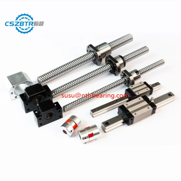 SFU1605 C7 Rolled Thread Rod CNC Linear Motion Ball Screw With Ball Nut BKBF12 Coupler and Nut Housing