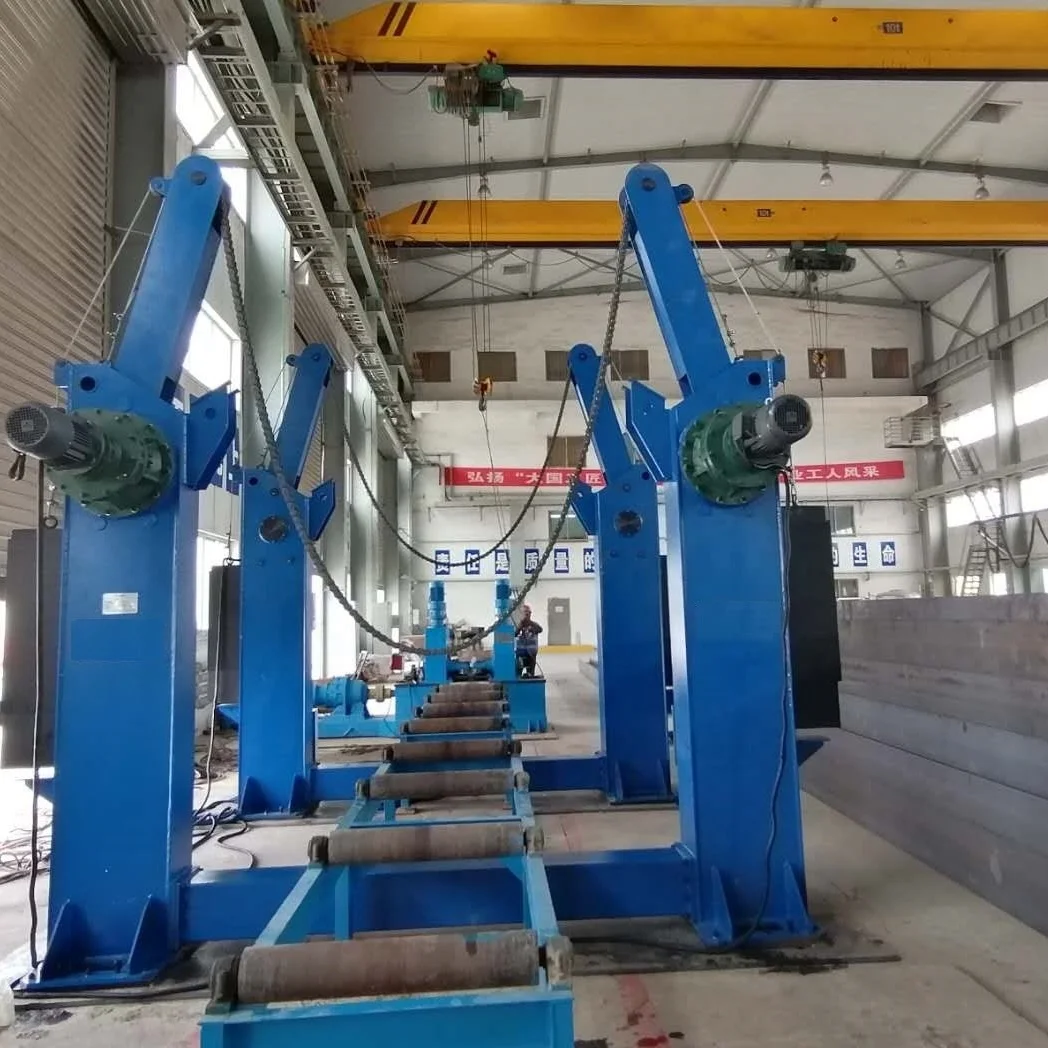 Large Workpiece Chain Type Turning Over Flipping Positioner Machine for Steel Profiles