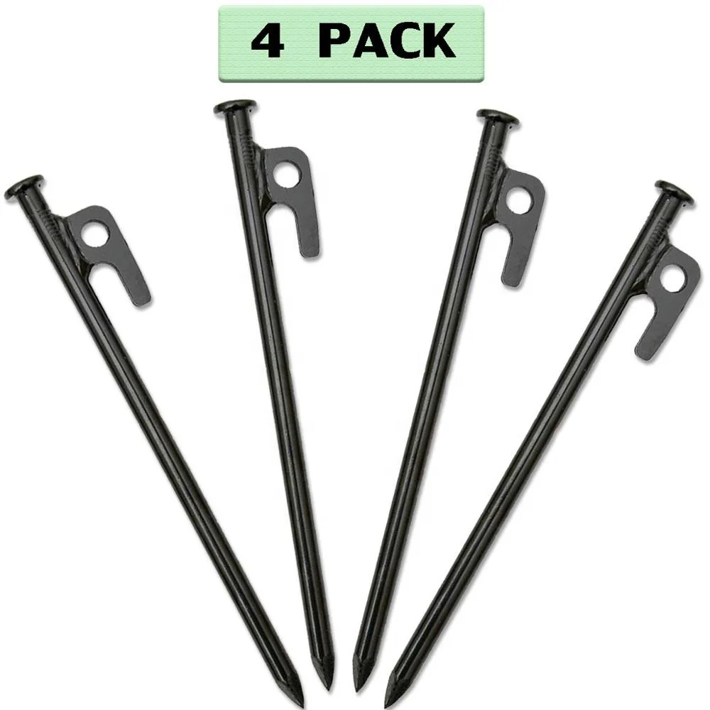 Metal Tent Stakes Heavy Duty 12 Inch 