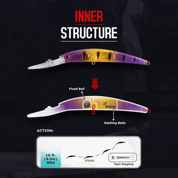 JTLURE Russian Stainless Steel Imitation Growing Tongue Lure Minnow 11cm 16g Artificial Hard Bait Fishing Tackle for Trolling – Minnow – view 5