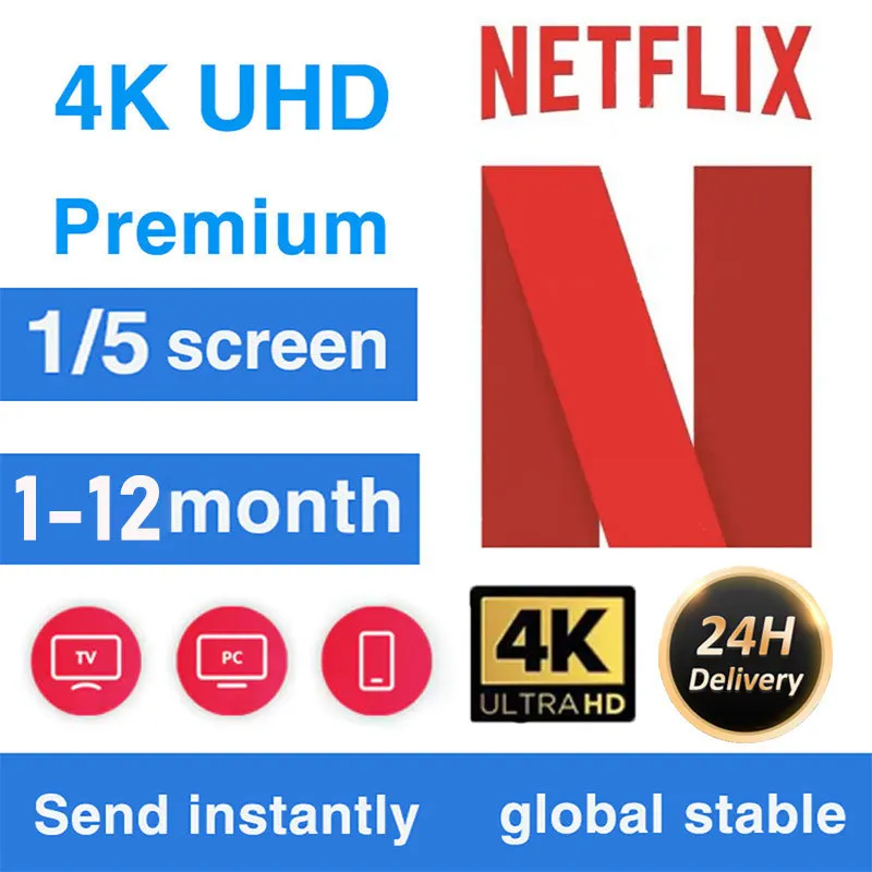 Global Works Netflix Account 1 Year Premium Subscription Netflix Cuenta ...