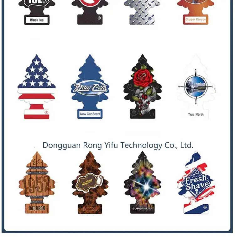 Custom Air Freshener Paper Air Freshener Custom Tree Shape Midnight Ice
