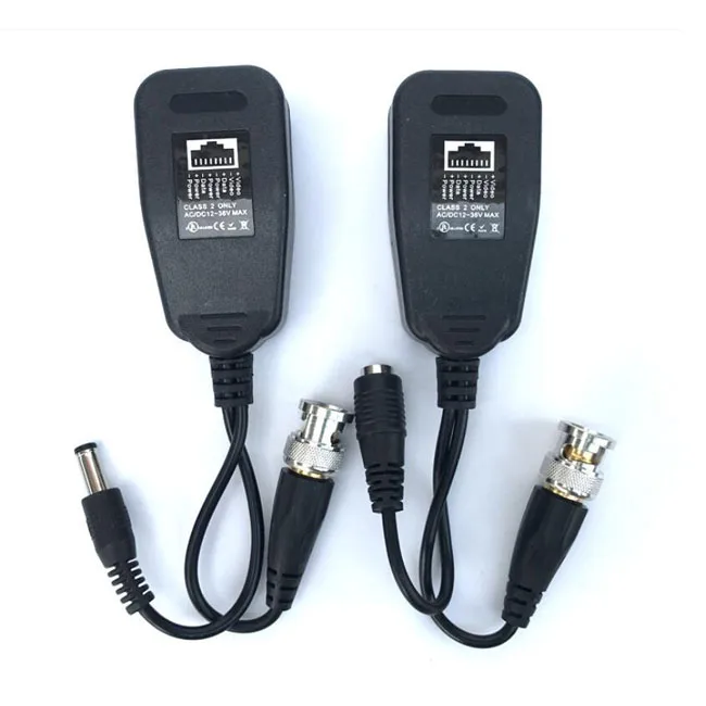 CAT5 PVD UTP BNC Male To RJ45 Converter Balun - CCTV Video Power Data Transceiver 9 thumbnail image