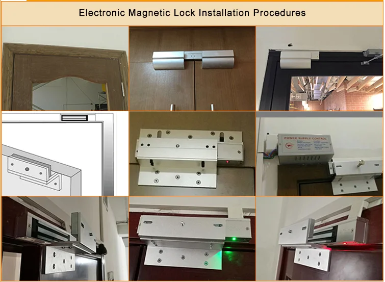 500kg Holding Force Dc12v 1000lbs Maglock Door Entry System For Wooden
