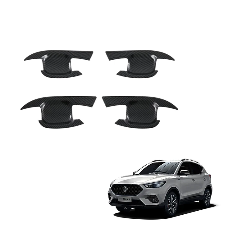 Mangkok ng Hawakan ng Pinto ng Kotse para sa MG ZS na Karagdagang Palamuti na May Disenyong Carbon Fiber na Modified Protective Cover Mga Palamuting Panlabas