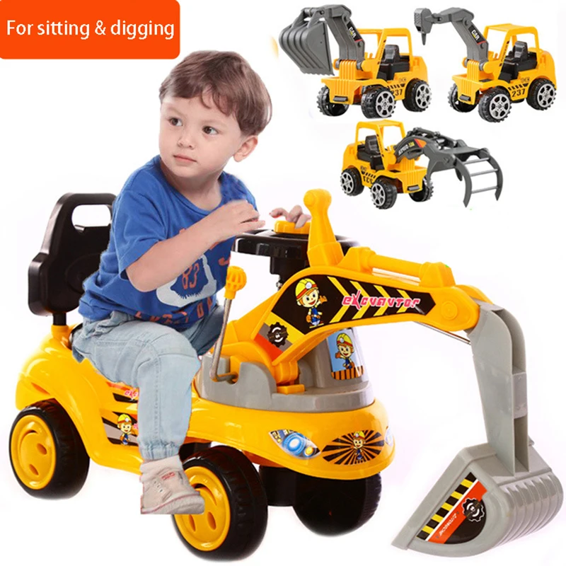 Batteries Powered Childeren's Construction Dig Excavator Toys for 3 4 5 6 7 Year Old Boys