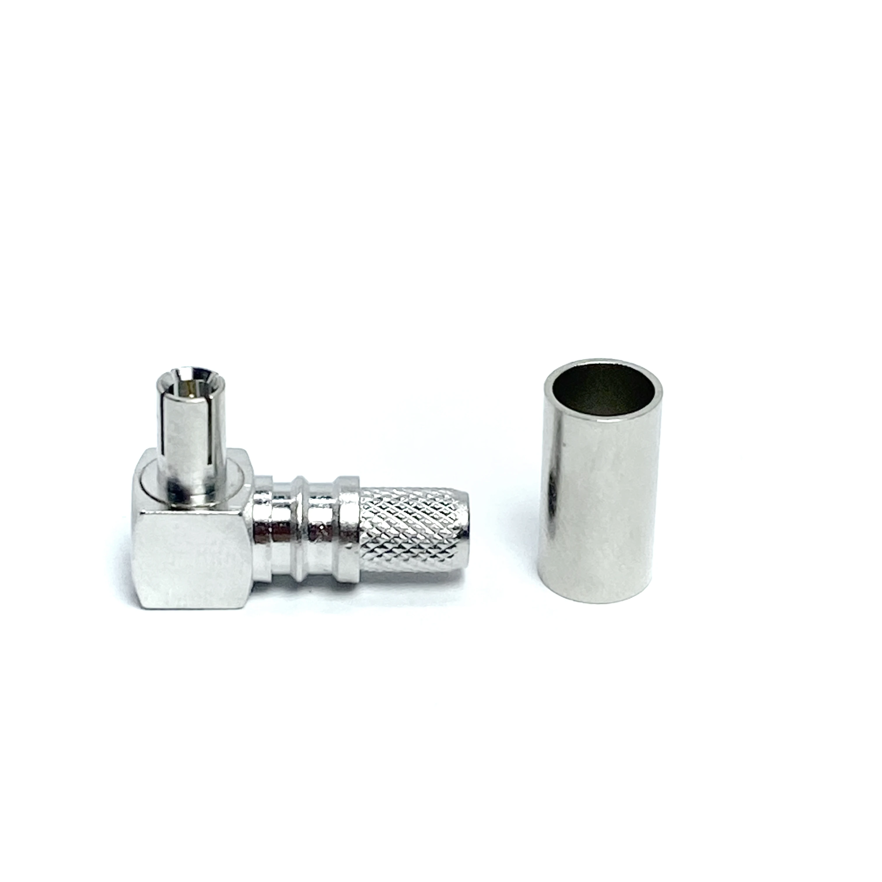 TS9 Plug Crimp Right Angle RF Coaxial Connectors (EZ) Solderless for WTR200 WTR195 Coax Cable