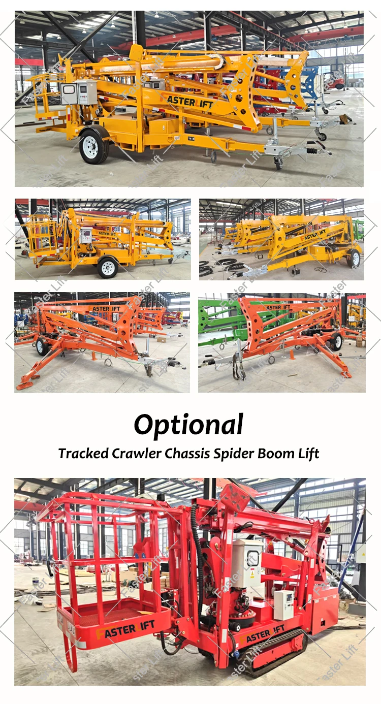 10m-48m Hydraulic Tracked Spider Crawler Picker Boom Tree Work Lift ...