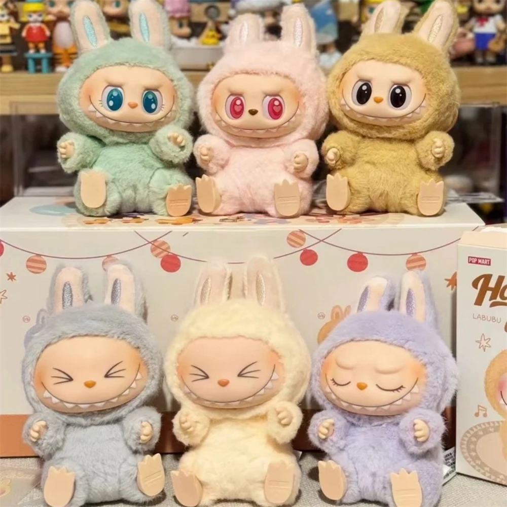100% Original Labubu Keychain Plush Doll Blind Box Barcode Scan