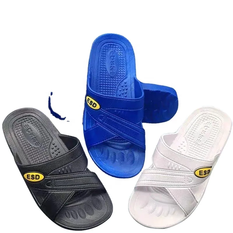 Unisex SPU Anti-Static Work Safety Sandal Cleanroom ESD Slipper for Electronics & Semiconductor Factory Antistatic Clog Sandal