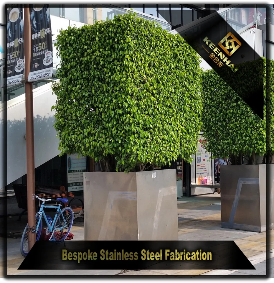 Stainless Steel Rectangular Flower Pot Giant Planter for Indoor and Outdoor Decoration Small Size Designed for Planting