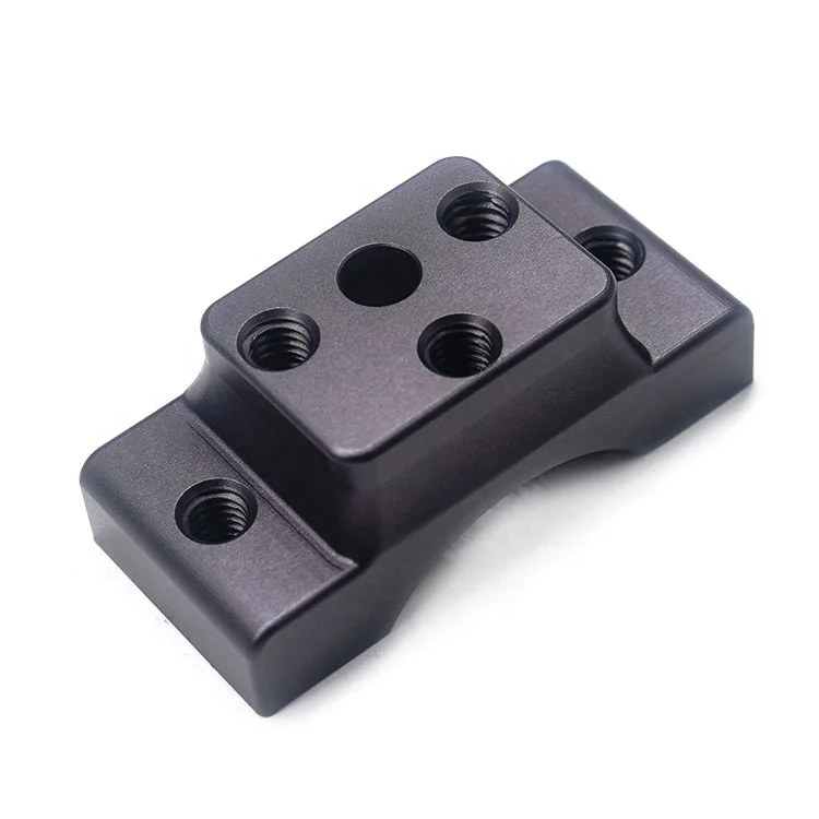 Customized CNC Machined Processing 7075 Aluminum Plate Block Solid Threaded Aluminum Mounting Block