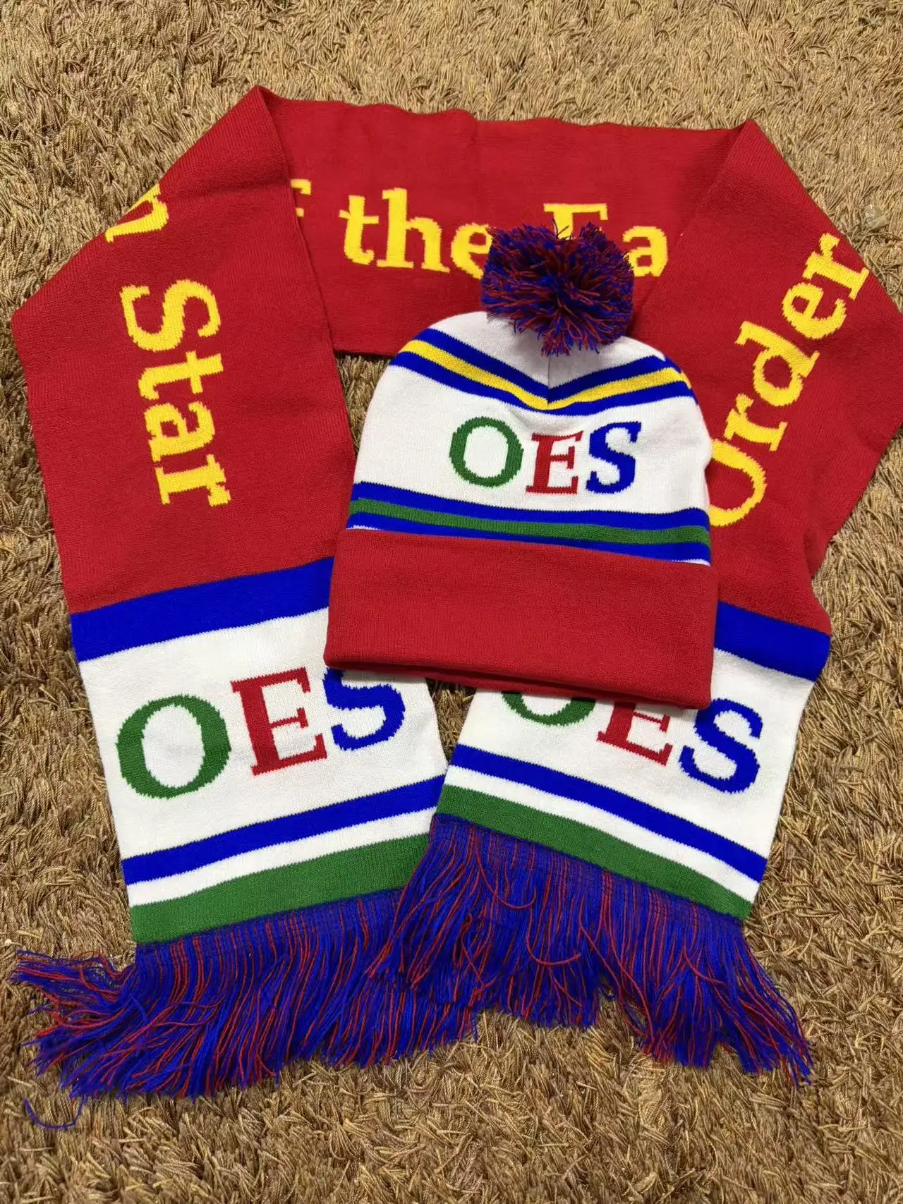 Custom 145x17cm Knitted ORDER of the EASTERN STAR OES Scarf  display picture 1