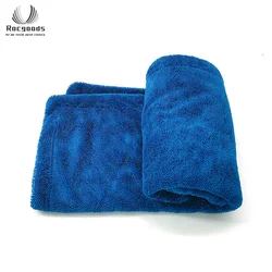 Оптовая продажа, впитывающее серое полотенце из микрофибры без ворса с перекручивающейся петлей, 50*80 см, 1200 г/м2, салфетка для чистки автомобиля, полотенца