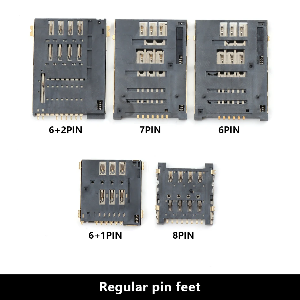 Micro Nano Push Sim Card Connector Memory Card Connector 6pins Nano Sim Card Socket