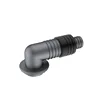 Abs elbow fitting-gunmetal gray