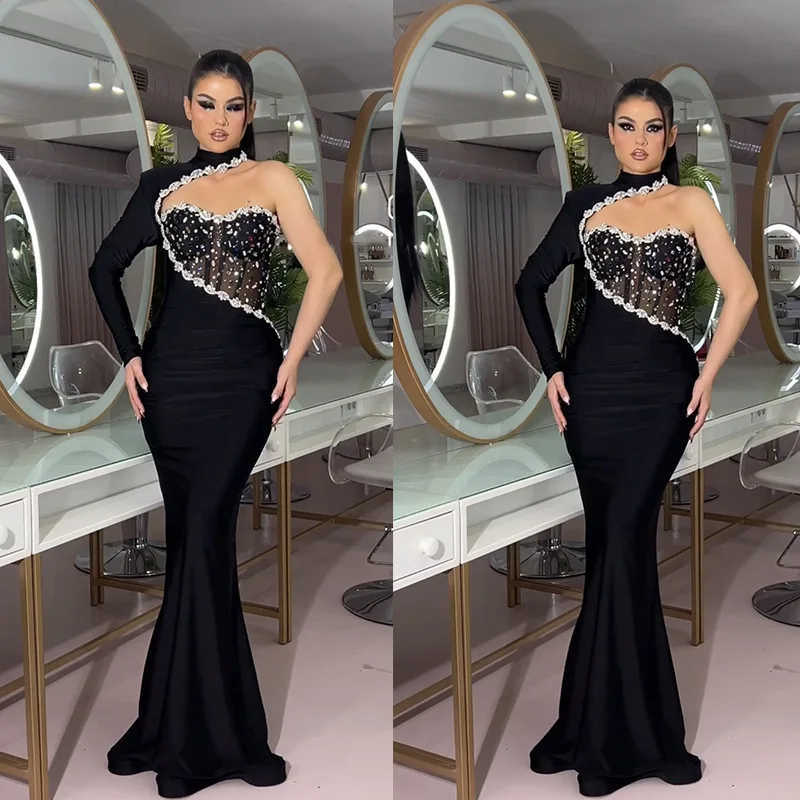 LS2446 Kimshein Spring Summer One Shoulder Dress Colorful Crystal Luxury  Cocktail Elegant Bandage Maxi Evening Dresses| Alibaba.com