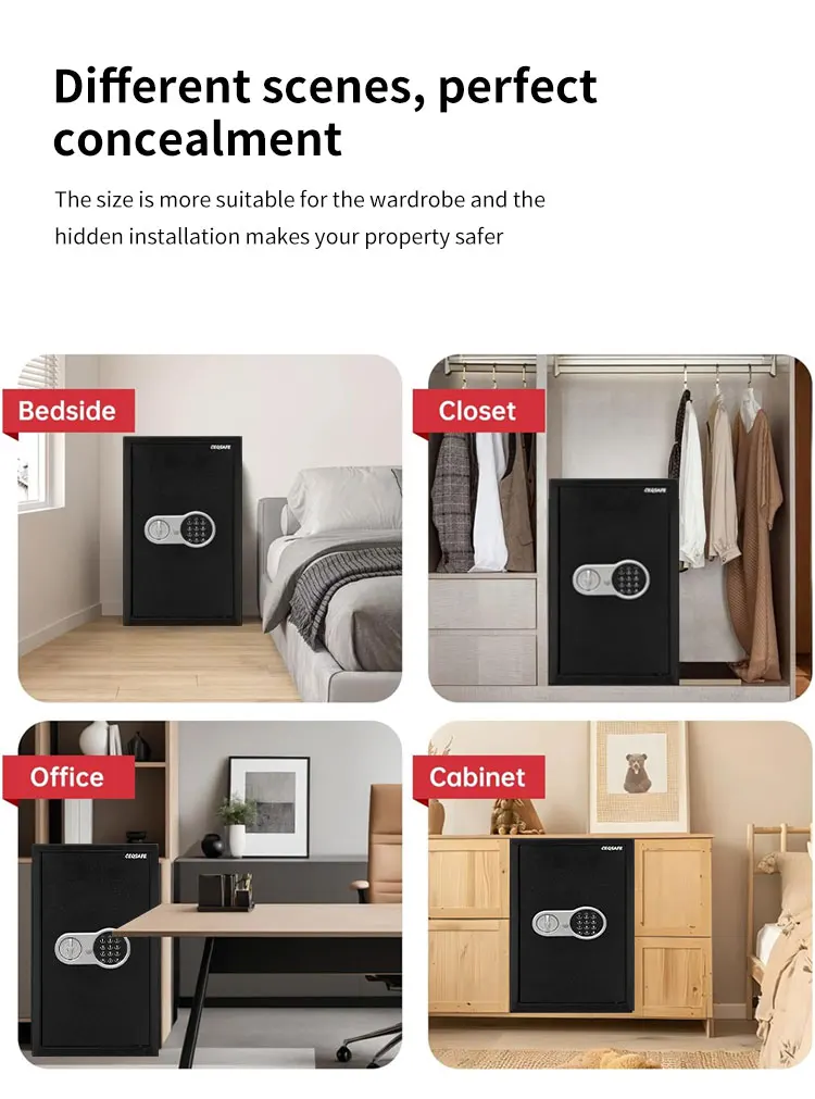 CEQSAFE China Supplier Home Hotel Electronic Safe Small Wall Mini Safe Box factory
