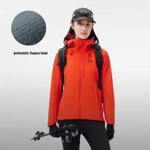 2026 Women's Casual Bomber Jacket Pelliot Outdoor Soft Shell With Warm Fleece Liner Professional Mountaineering Clothing