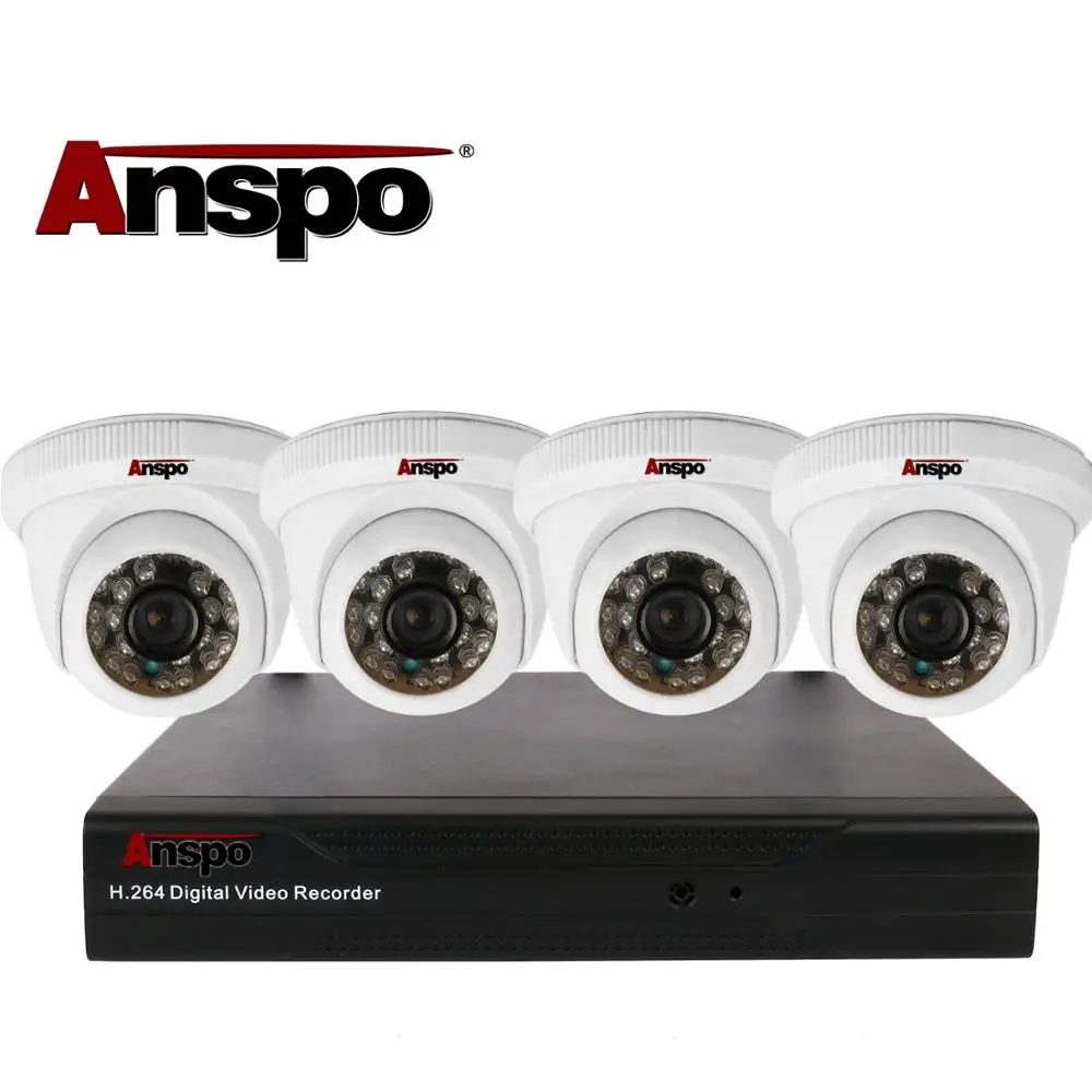 2MP 4CH AHD KIT CCTV Security Cameras System Video Surveillance Kit CCTV  1080P Indoor Dome AHD Camera with 4ch DVR Plug and Play