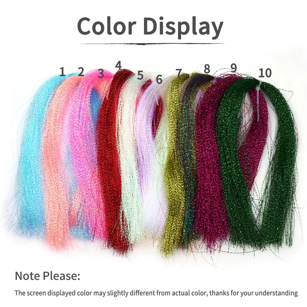 29 Colors Fly Tying Poly Flash Twisted Crystal Flashabou Krystal Flash for Fly Tying Streamer Nymph Sabiki Wholesale