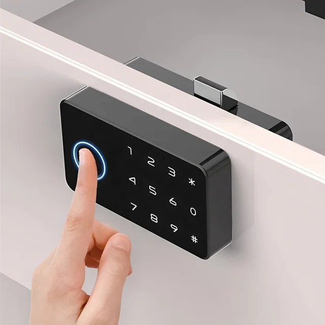 Tuya Ble Wireless Smart Phone APP Digital Smart Biometric Fingerprint Cabinet Lock with IC Card and Password Unlock for Drawer