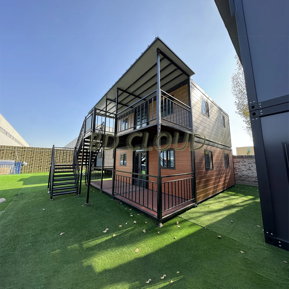 BD Cloud Prefab 20ft & 40ft Steel Container House Wooden Modular Duplex Folding House Cheap Tiny Villas & Moving Houses for Sale