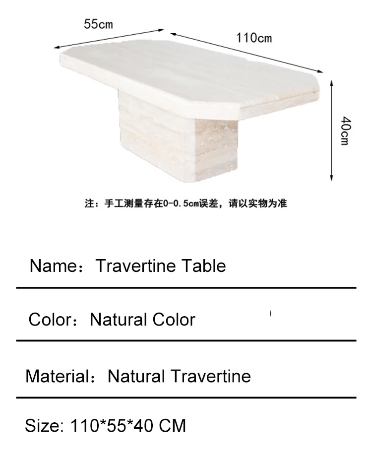 product ydstone modern coffee table for home living room decor natural colored travertine traditional countertops vanity tops table tops248-4