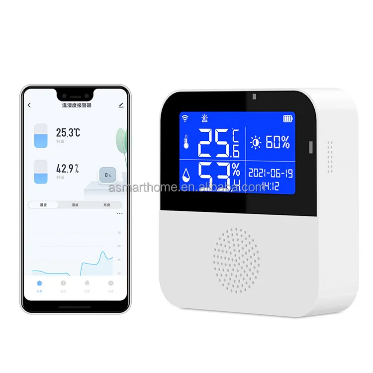 Indoor Room Thermometer Digital Hygrometer Mini Tuya Smart WiFi