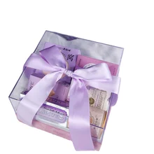 Light luxury high-end single-layer purple deerskin velvet acrylic souvenir complete set of event gift customization