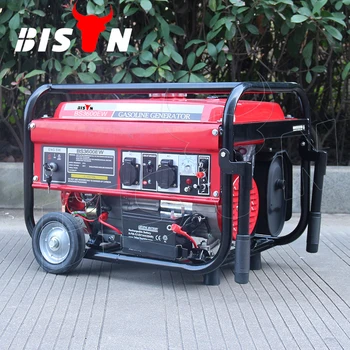 BISON China Factory Super Silent 7 HP Inverter Portable 8500w Gasoline Professional Electric Start Engine Generator