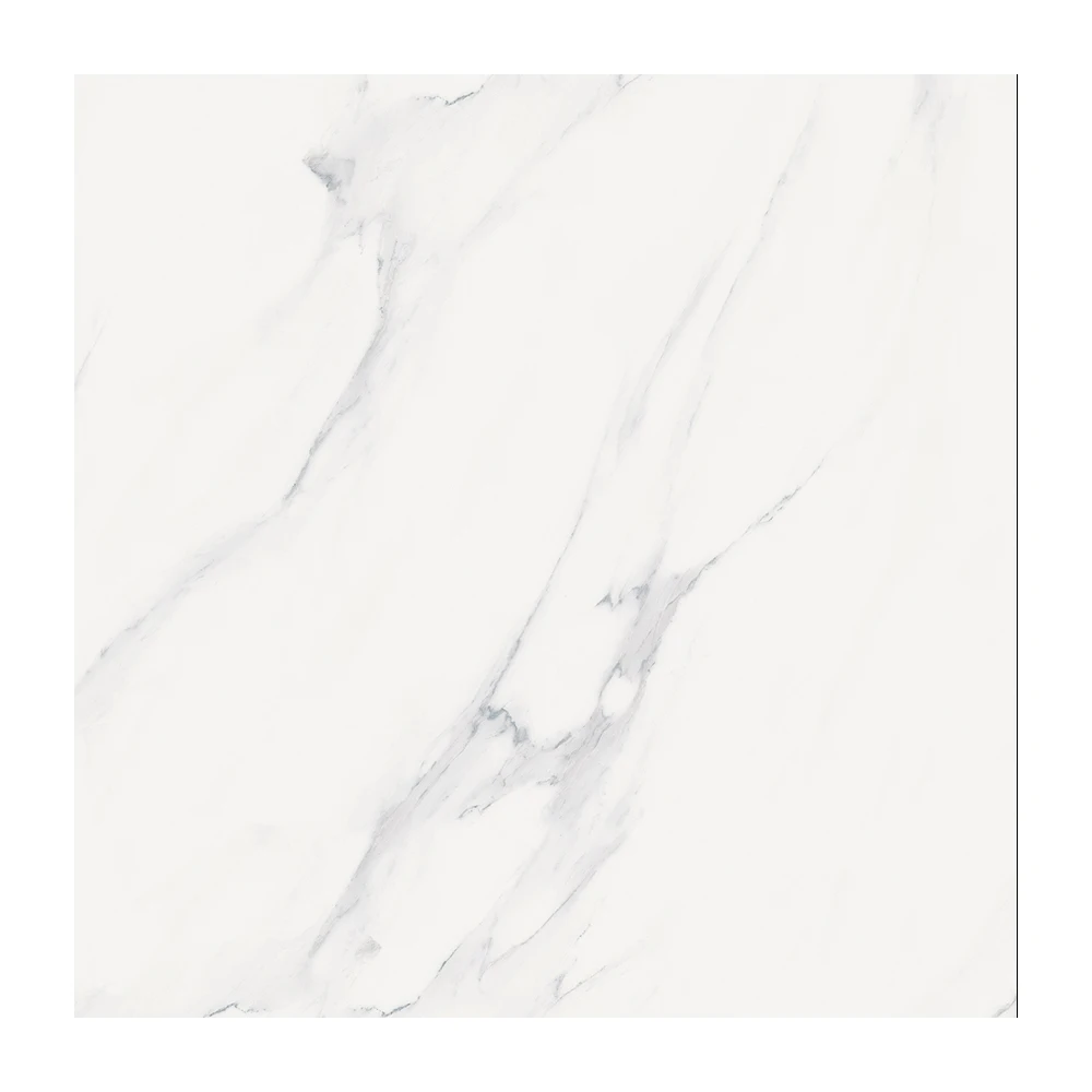 Vitrified Solid Glossy Foshan Porcelanato Tile White Marble Porcelain 600x600 Firebrick Anti-Slip Flooring for House Living Room