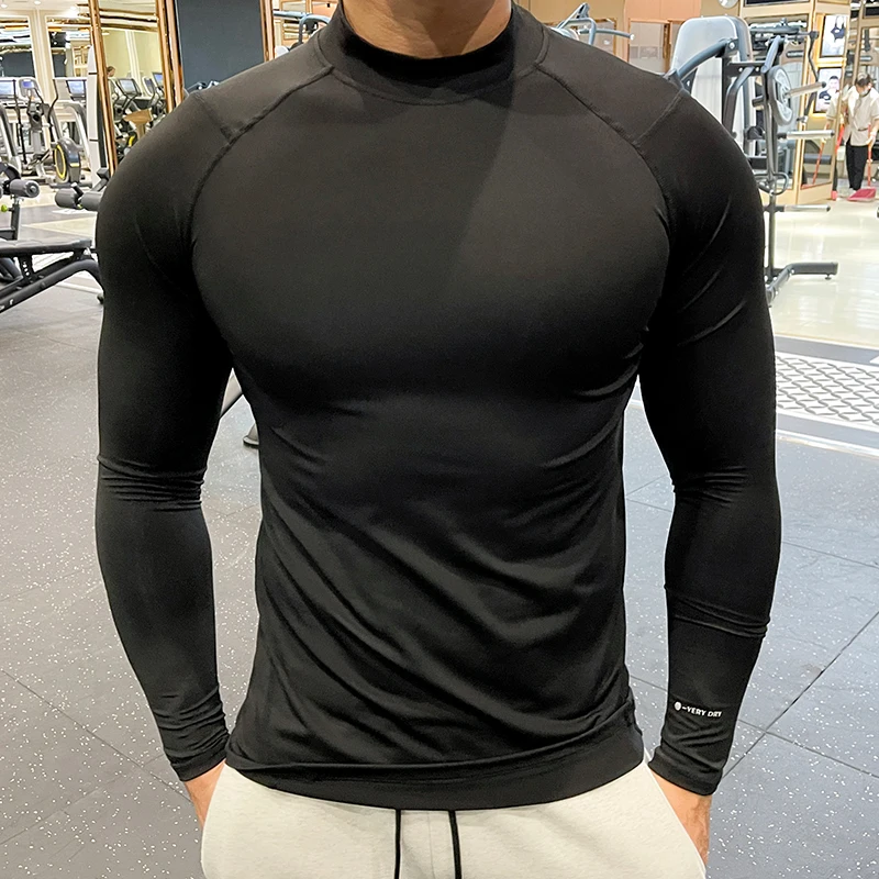Fast Delivery Compression Tracksuit Gym Training Plain T Shirt Fashion Gym Wear for Men Fitness
