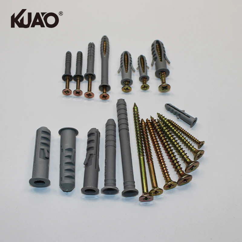 Plastic Expansion Wall Anchors with Screws Depth Phillips Screw Nylon Pipe Hammer Drive Expansion Chipboard Screw