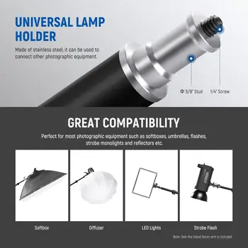 NEEWER 35" to 61" (89 to 155cm) Tripod Boom Arm with 1.5kg Counterweight and Sandbag detail image