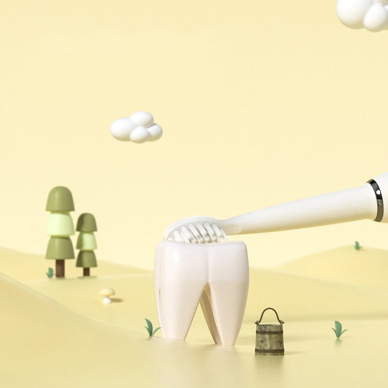 Children's Smart Electric Toothbrush with Soundwave Feature USB Charging Waterproof Soft Haired Brush Head for Boys and Girls
