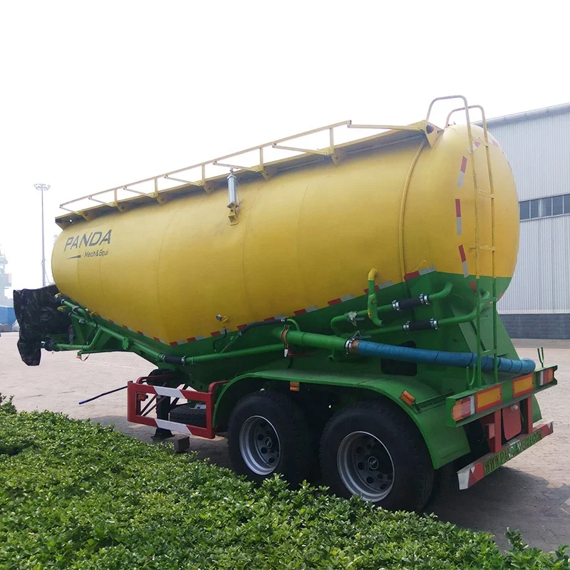 2 Axle 30t Bulk Cement Silo Truck Powder Material Tanker Semi Trailer for Sale Malaysia