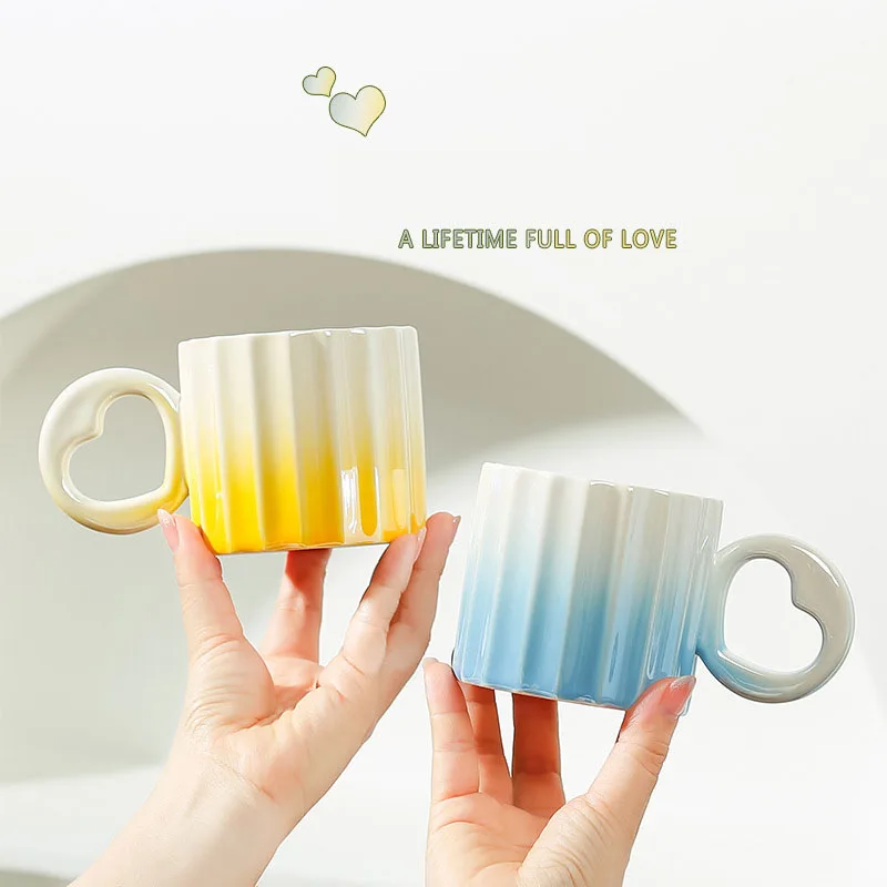 Ins High Appearance Level Mug Design Sense Gradient Color Ceramic