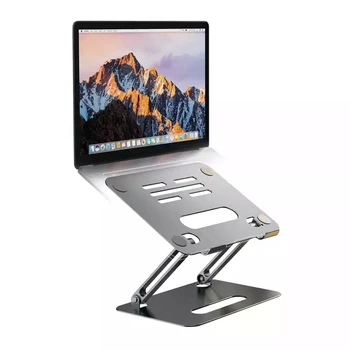 Folding Double-Layer Storage Office Heightening Neck Protector Aluminum Alloy Notebook Stand Laptop/Tablet Stand Desk