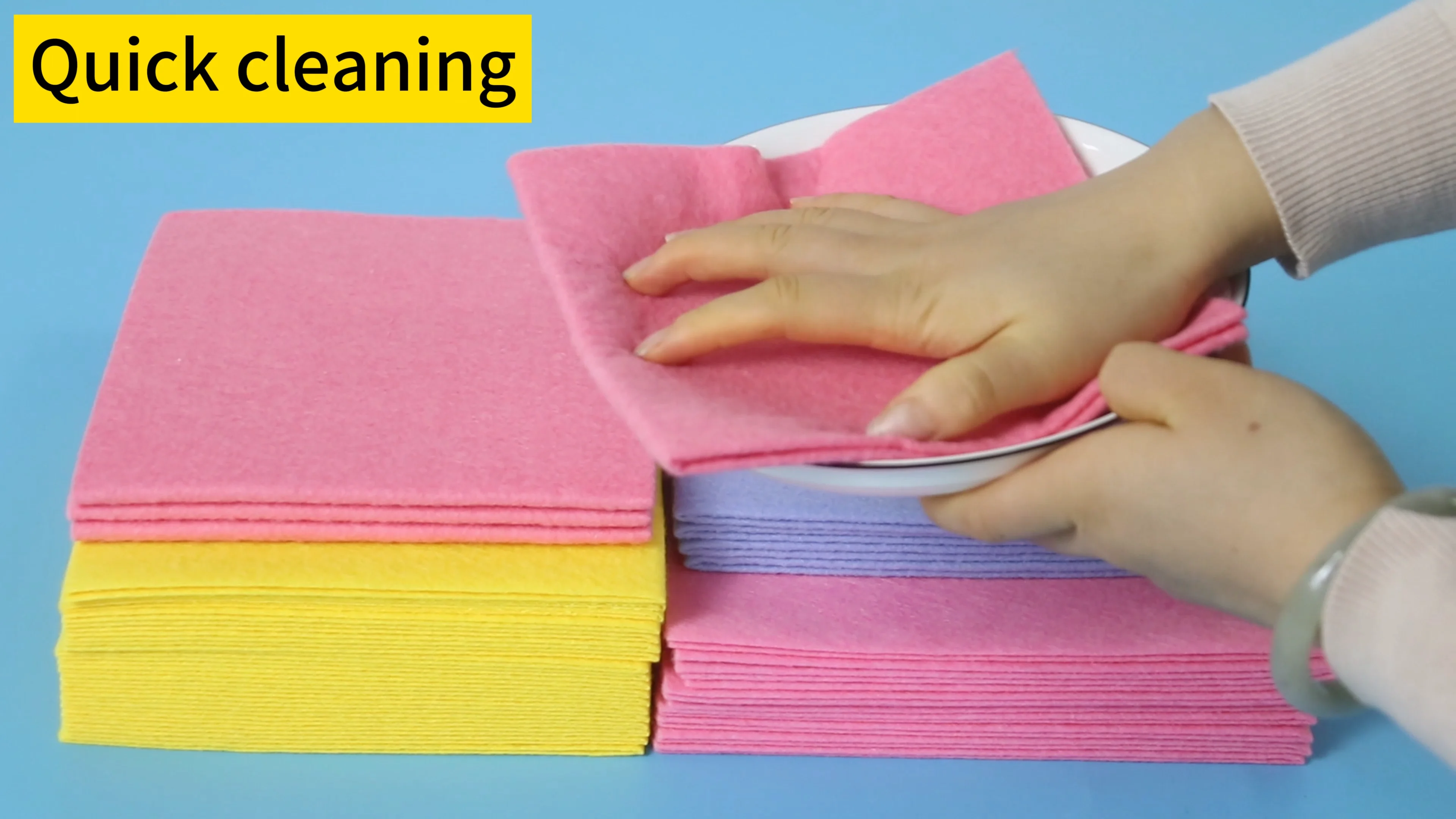 Multipurpose Viscose Cleaning Cloth Custom Size Needle Punched