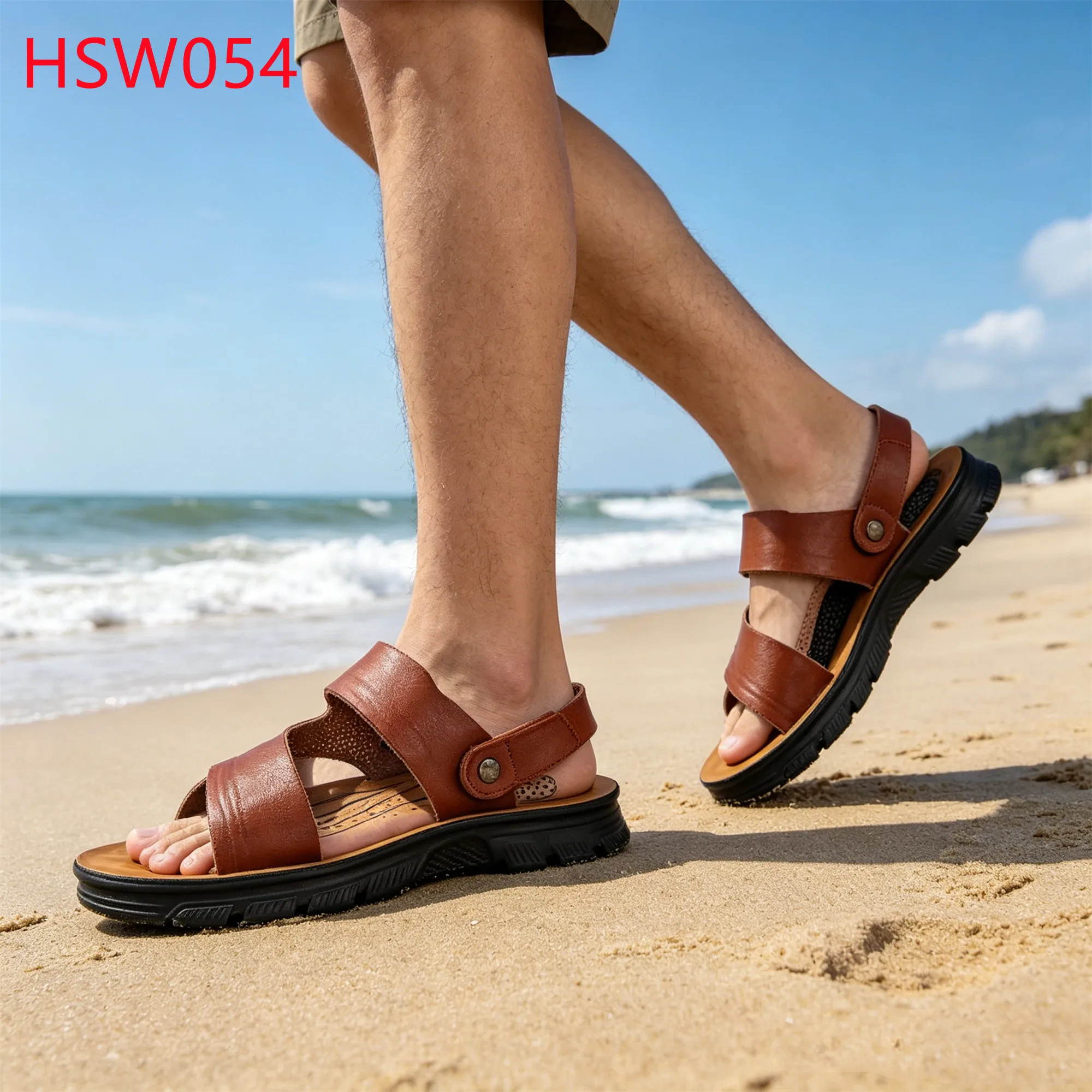 LXG,Sun Beach Relaxation Abrasion Resistant Outsole Summer Beach Shoes Holiday Travel Sand Easy to Clean Male Sandals HSW054