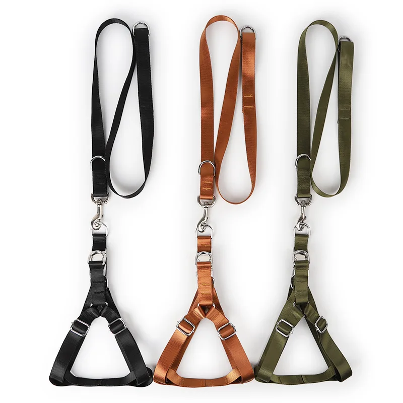 Professional Top Level Wholesale Nylon Material Pet Dog Harness And Leash , No Pull Adjustable Nylon Harness With Lead Leash