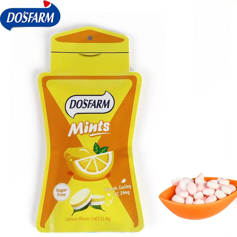 OEM ODM Lemon Flavor Vitamin C Sugar-free Custom Mints Grape Flavor Bulk Candy Fresh Cooling Triangle Mints Strain