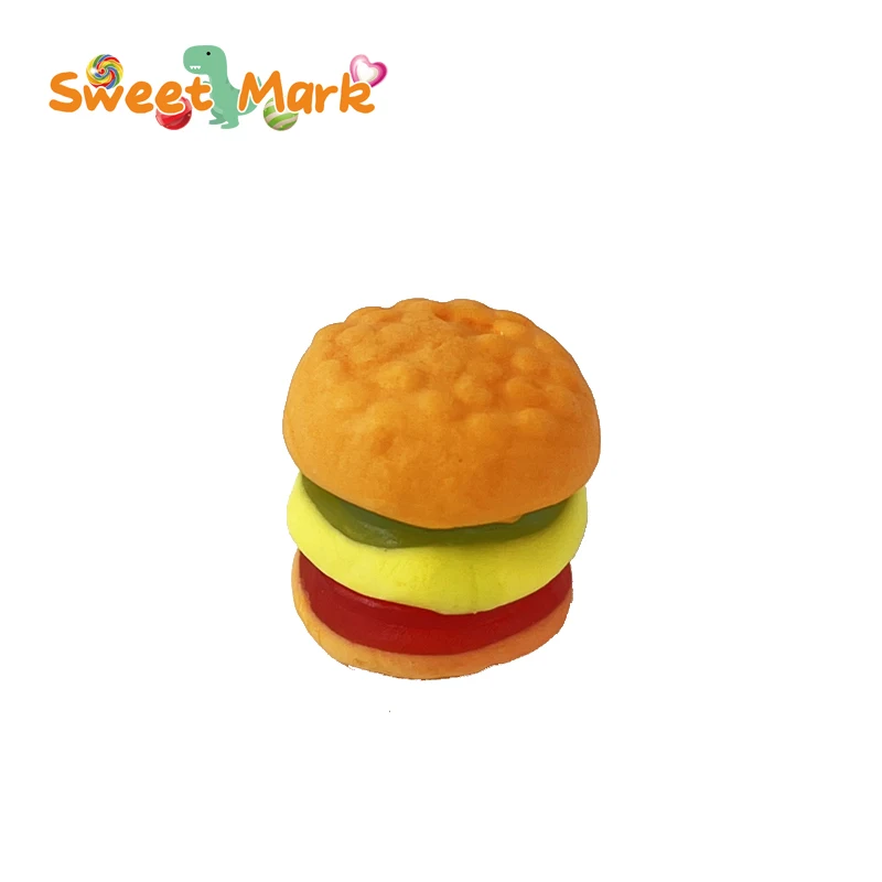 Cute Mini Hamburger Shaped Gummy Candy - Halal & Fruit Flavored